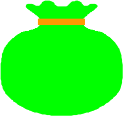 Green Pot with Red Bow Clipart for Festive Decor