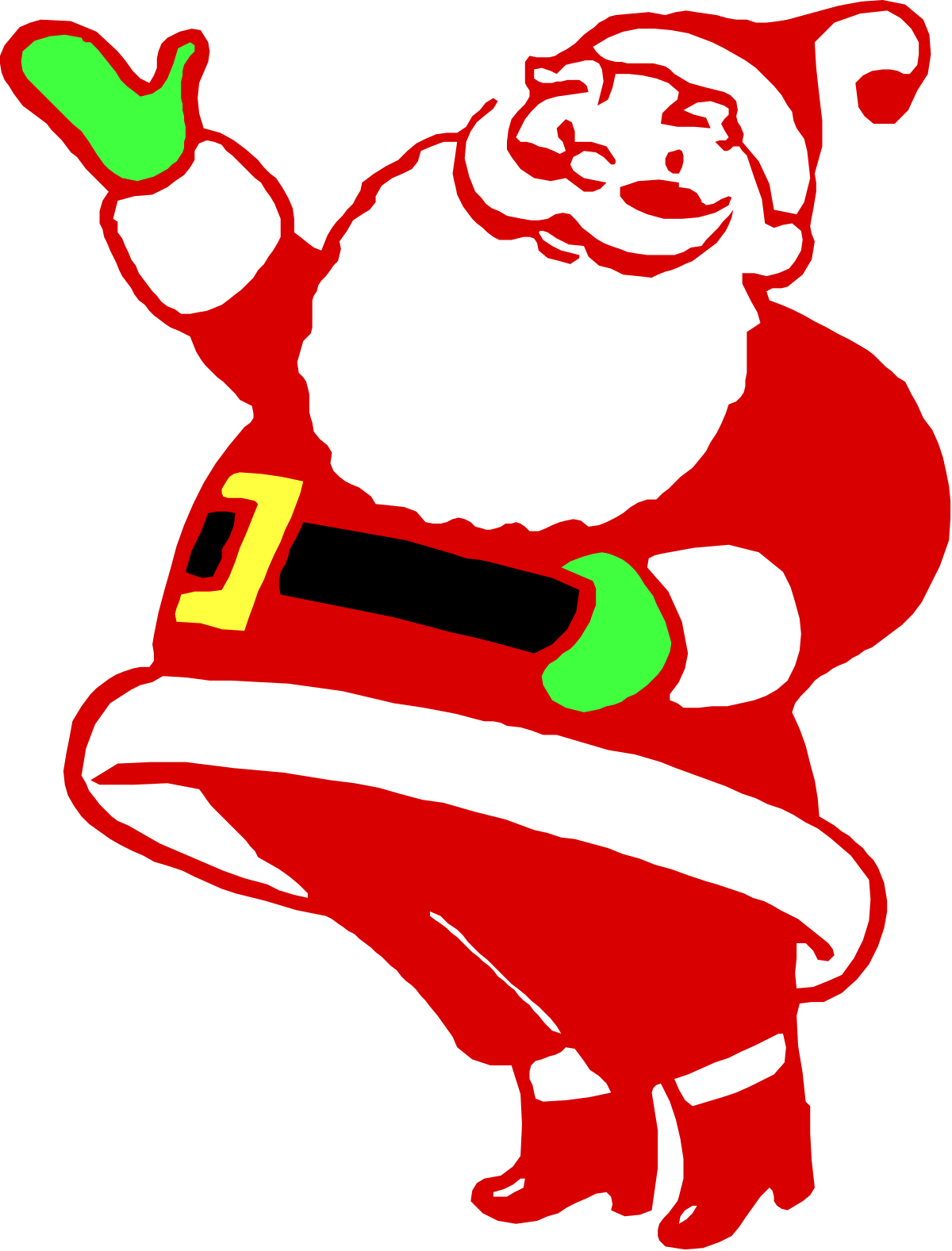 Santa Claus with Presents Clipart - Festive Holiday Cheer