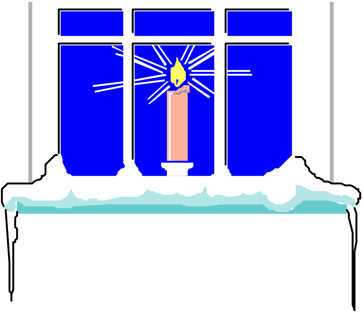 a blue gift box with a candle inside clip art png transparent Blue Gift Box with Candle Inside - Perfect Clipart for Celebrations