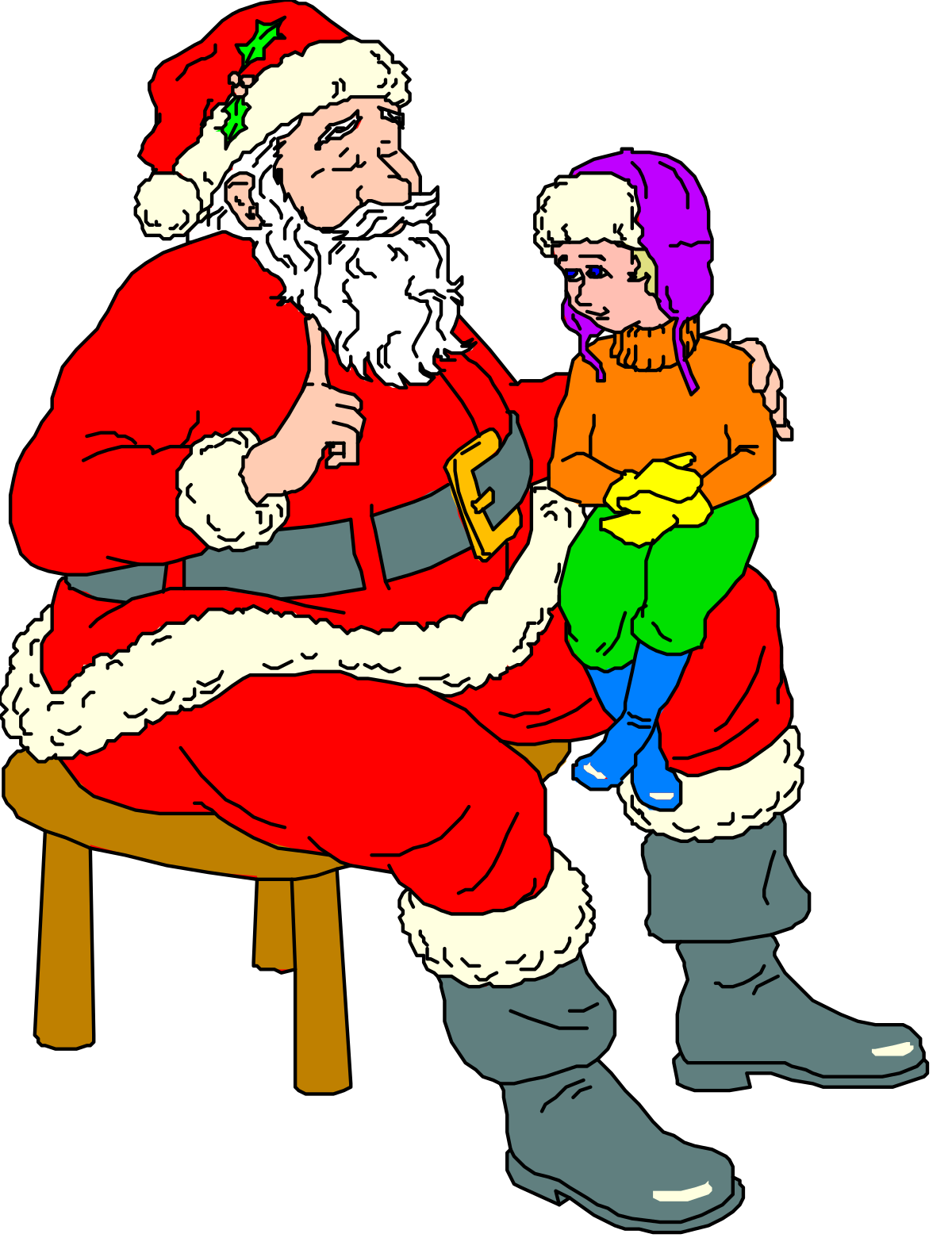 Santa Claus Clipart - Festive Holiday Illustrations for Cheerful Designs
