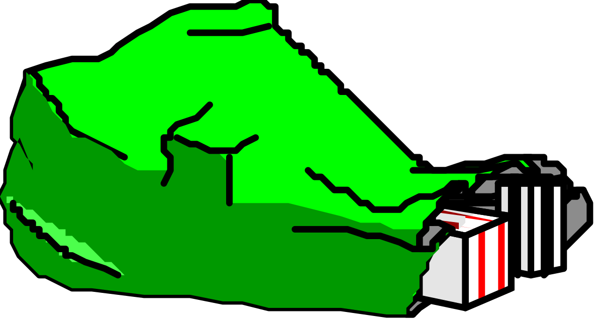 Green Map with Red Stripe Clipart: Perfect for Travel and Navigation