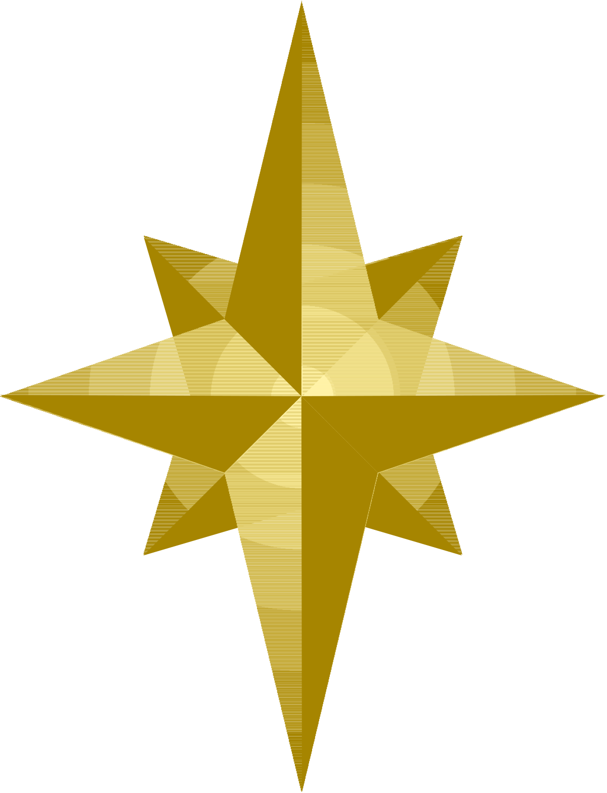 Gold Star Clipart on Black Background - Eye-catching Design