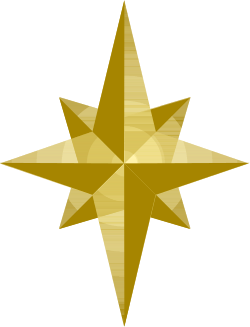 Gold Star Clipart on Black Background - Eye-catching Design