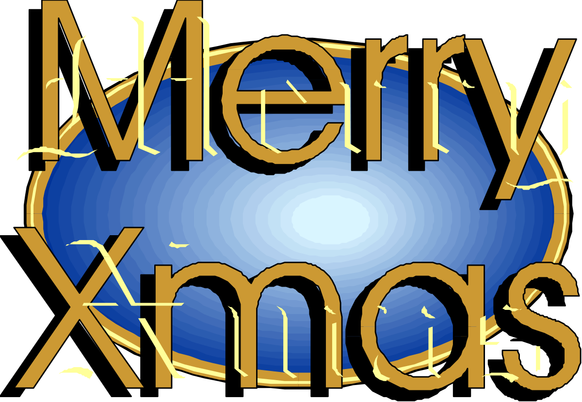 Merry Christmas Logo Clipart - Festive Holiday Graphics