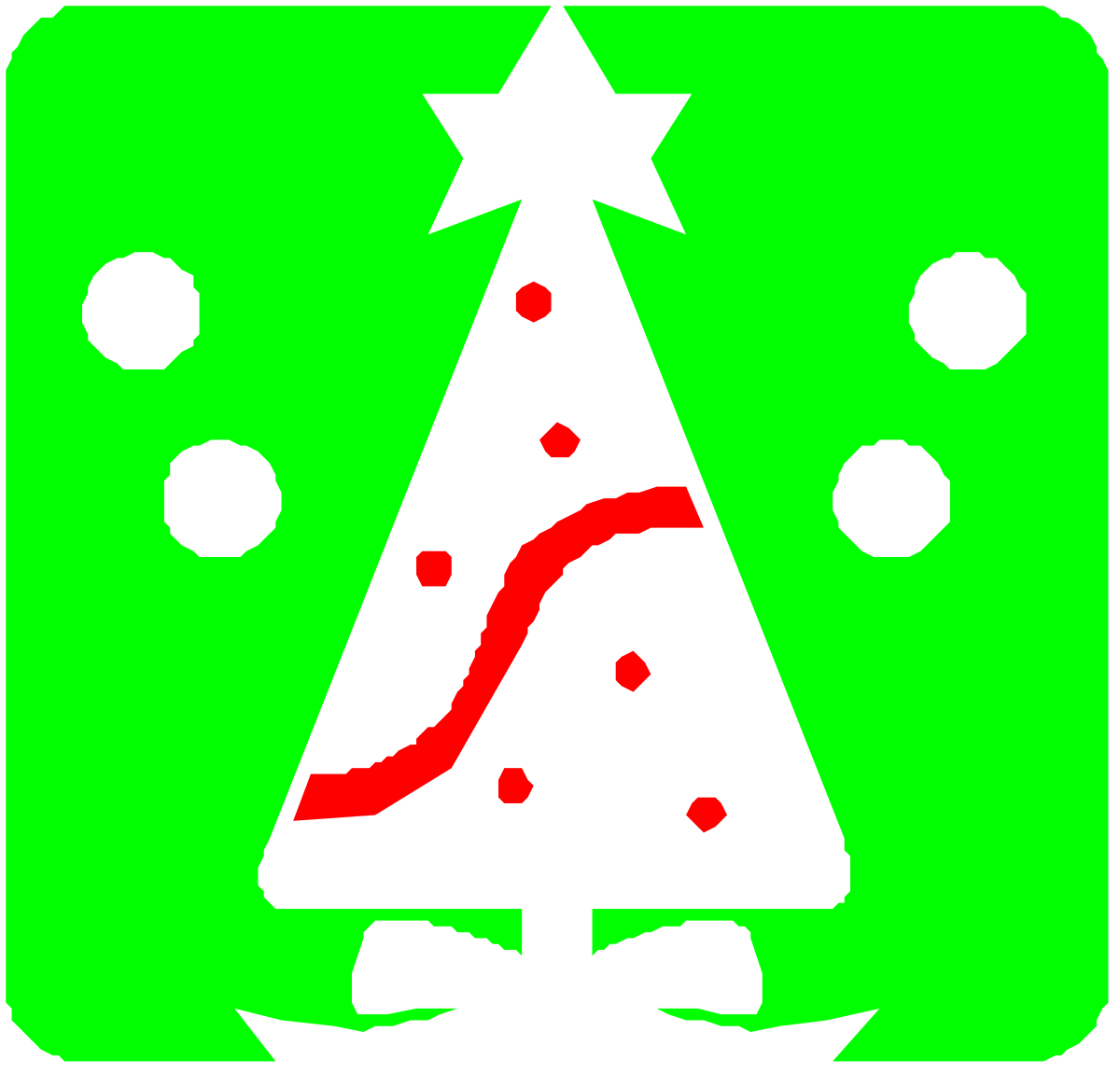Christmas Tree with Red Star - Festive Clipart for Holiday Cheer