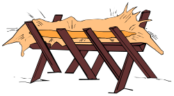Sleeping Man on a Bench Clipart - Relaxing Outdoor Scene