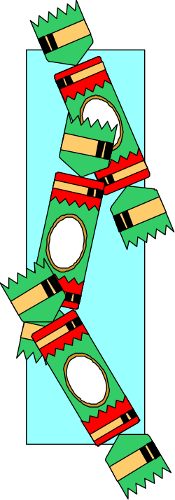 Christmas Tree Clipart: Green and Red Festive Design