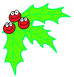 Holly with Red Berries Clipart for Festive Designs