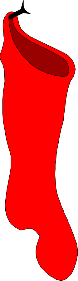 Red Boot Clipart on Black Background - Stylish and Eye-Catching