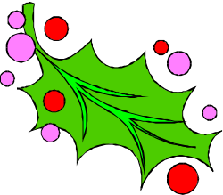 Holly with Red Berries and Green Leaves Clipart - Festive Holiday Decor