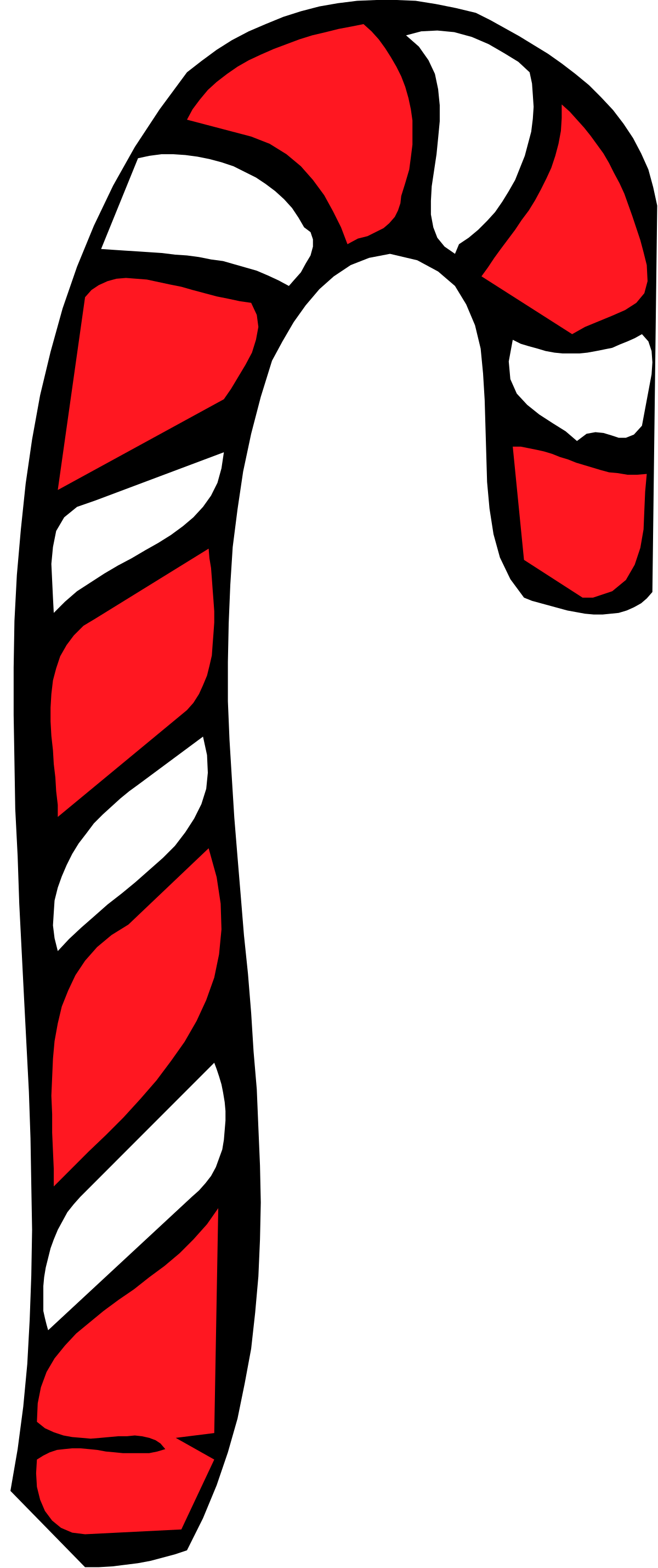 Candy Cane Clipart: Red and White Striped Delight