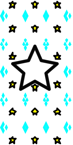Star on Black Background Clipart  Elegant Night Sky Illustration
