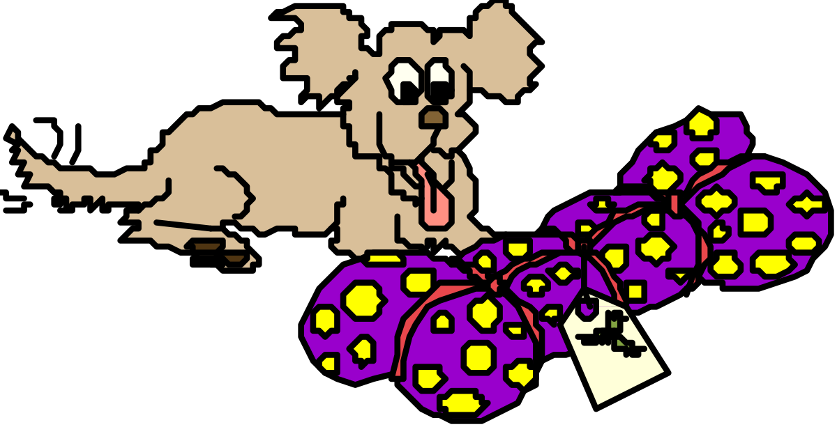 Dog with Flowers in Its Mouth Clipart - Charming and Whimsical Illustrations