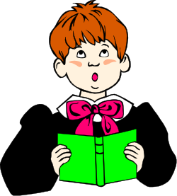 Boy Reading Book Clipart with Bow - Engaging Illustrations