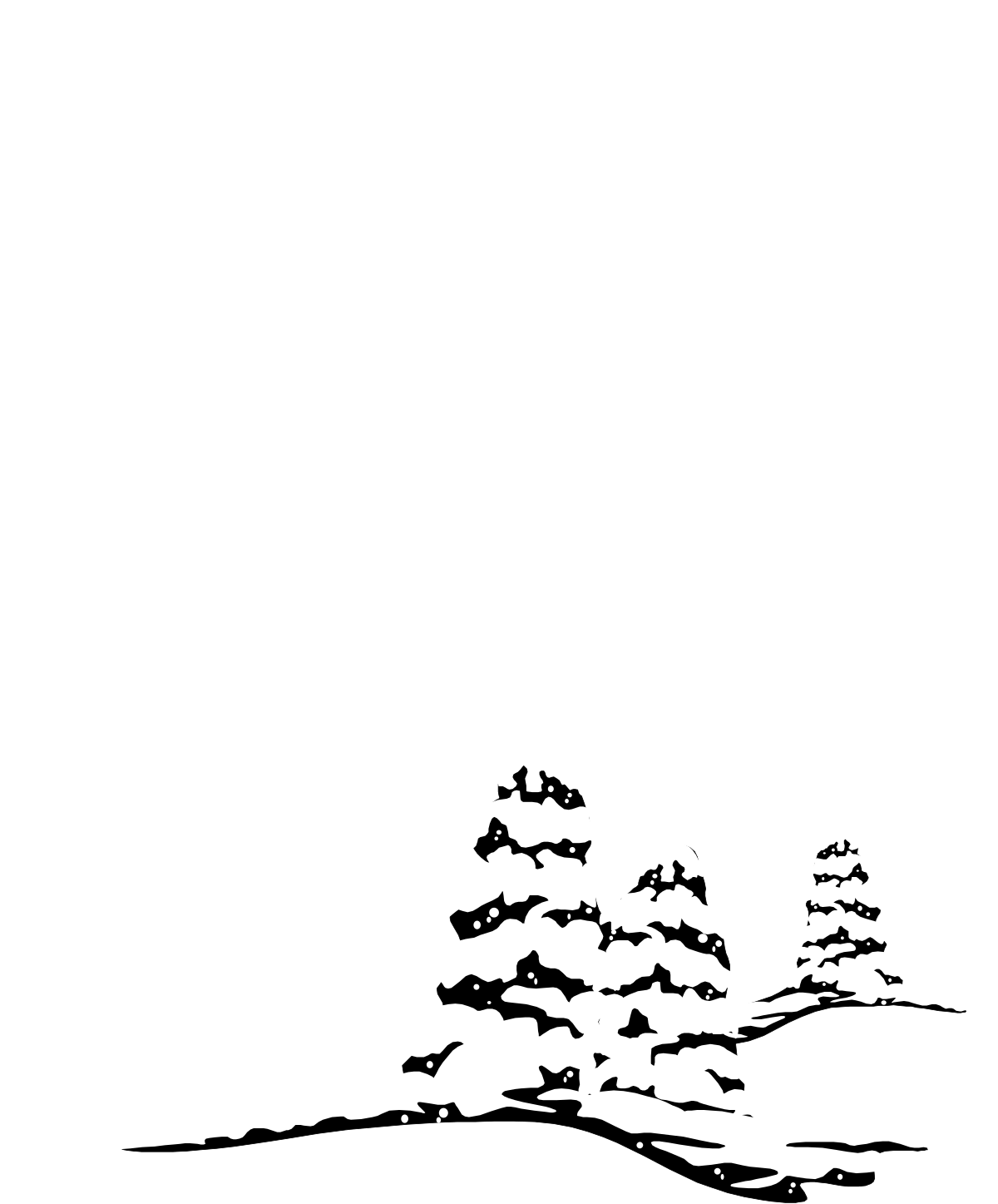 Tree Clipart - Elegant Black and White Illustrations for Creative Projects
