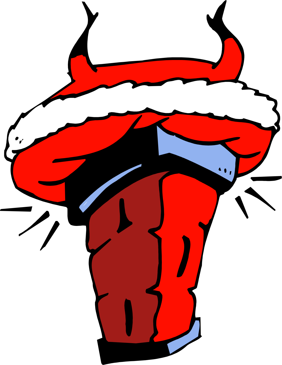 Santa Hat Clipart: Classic Red and White Stripes for Festive Designs
