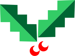 Vibrant Red Dot Logo: Green and Red Clipart for Impactful Branding