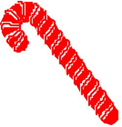 Red and White Striped Candy Clipart for Sweet Illustrations