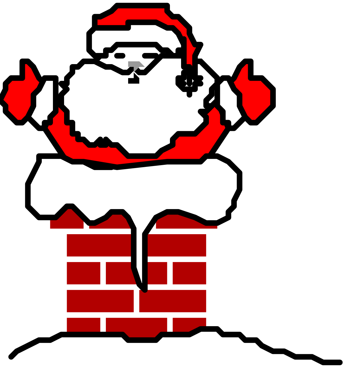 Santa Claus Chimney Clipart - Festive Holiday Scenes