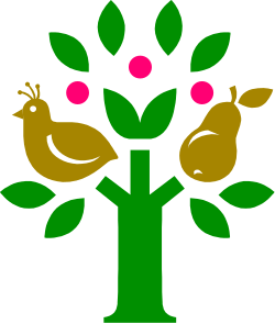 Tree with Two Birds - Charming Nature Clipart