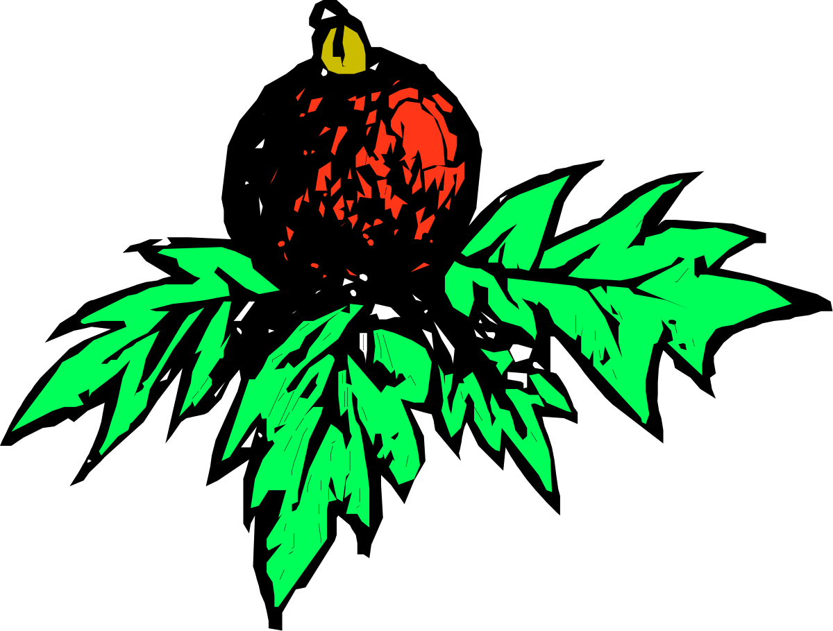 Red Flower with Green Leaves on Black Background - Stunning Clipart for Vibrant Designs