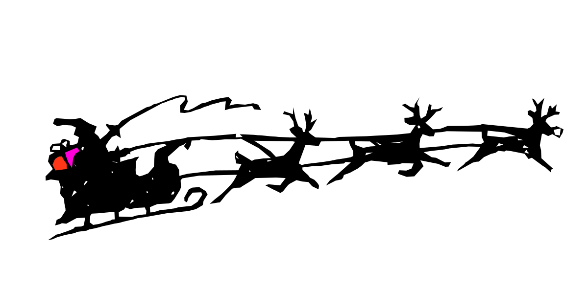 Santa Claus Silhouette Clipart for Festive Decor