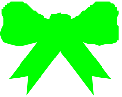 Green Bow Clipart - Elegant Decoration for Any Occasion