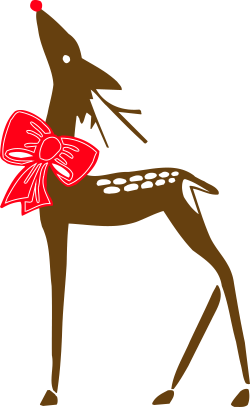 Deer with Bow - Cute Animal Clipart for Various Projects