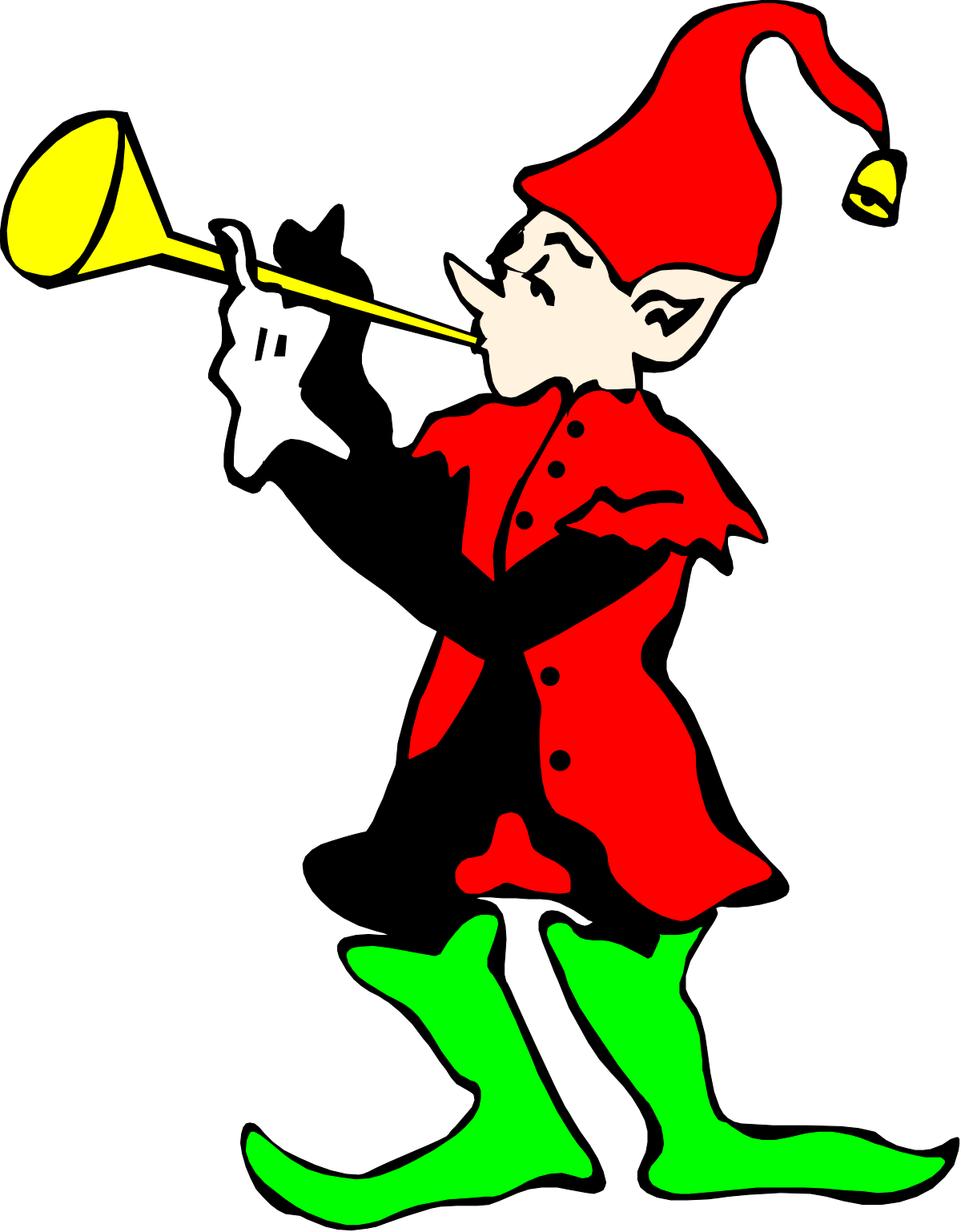 Cartoon Character with Trumpet Clipart - Fun and Playful Designs