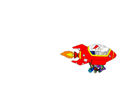 Cartoon Character in Vibrant Red and Yellow Costume Clipart