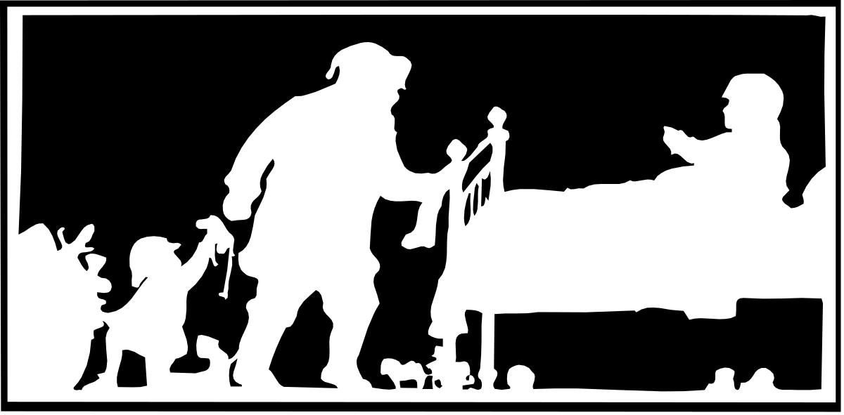 Family Silhouette with Dog - Heartwarming Clipart for Every Occasion