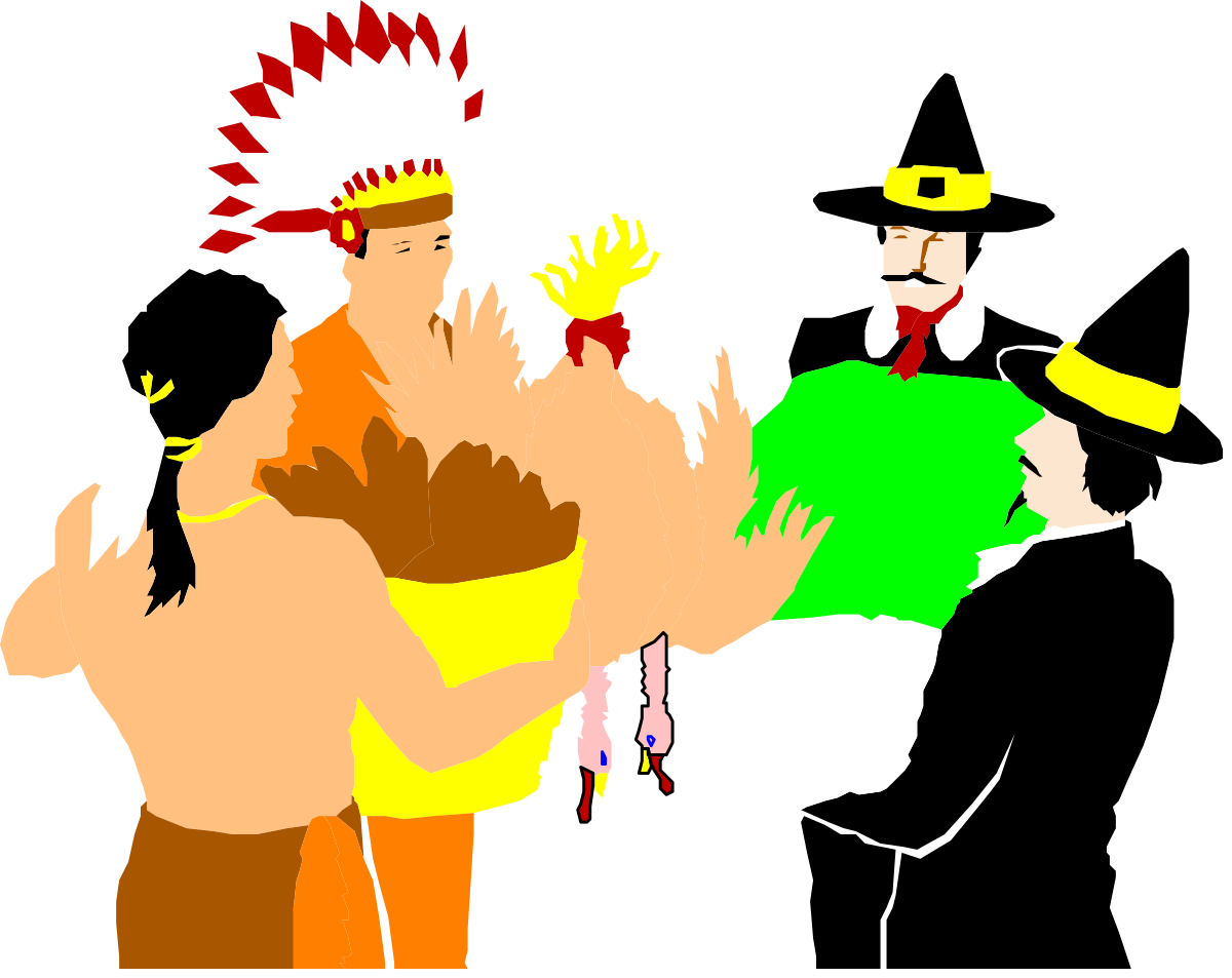 Colorful Outfits Clipart: Two Men in Unique Styles