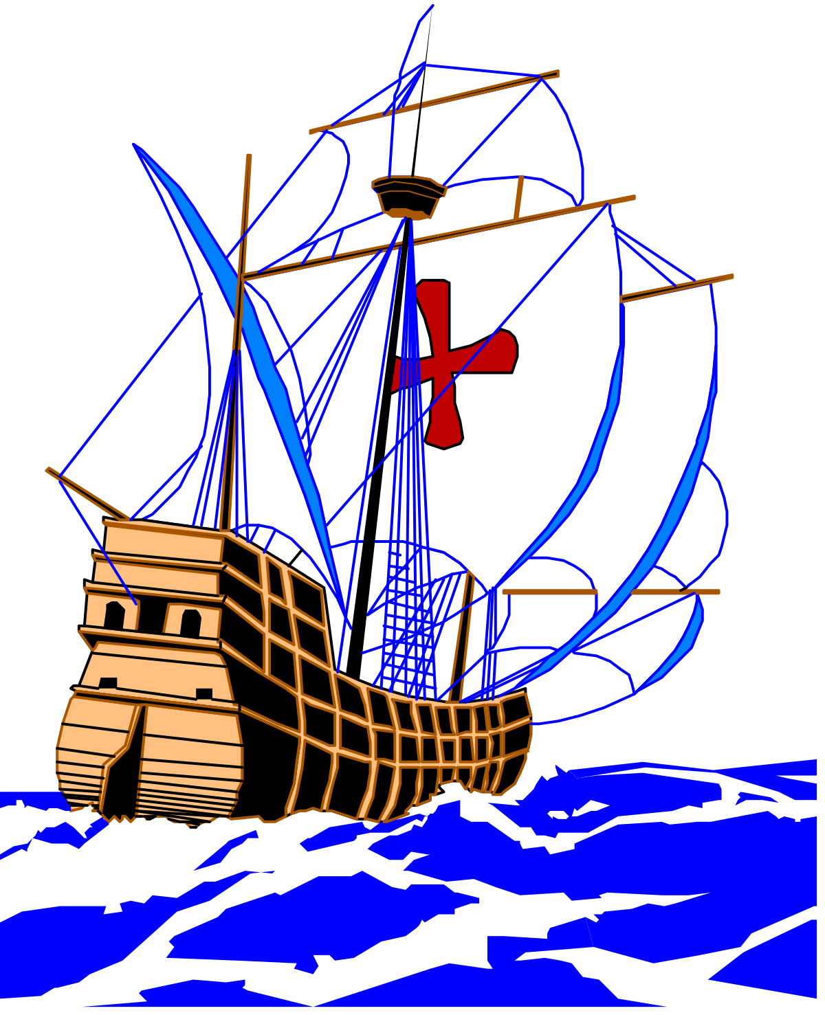 a boat with a sail floating in the ocean clip art png transparent Sailboat on Ocean - Tranquil Sailing Clipart