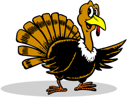 Turkey with Big Beak Clipart - Whimsical Thanksgiving Illustration