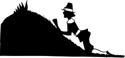 Black and White Silhouette of a Man - Dynamic Clipart Collection