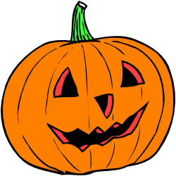 Pumpkin Clipart with Green Leaf: Perfect for Fall Themes
