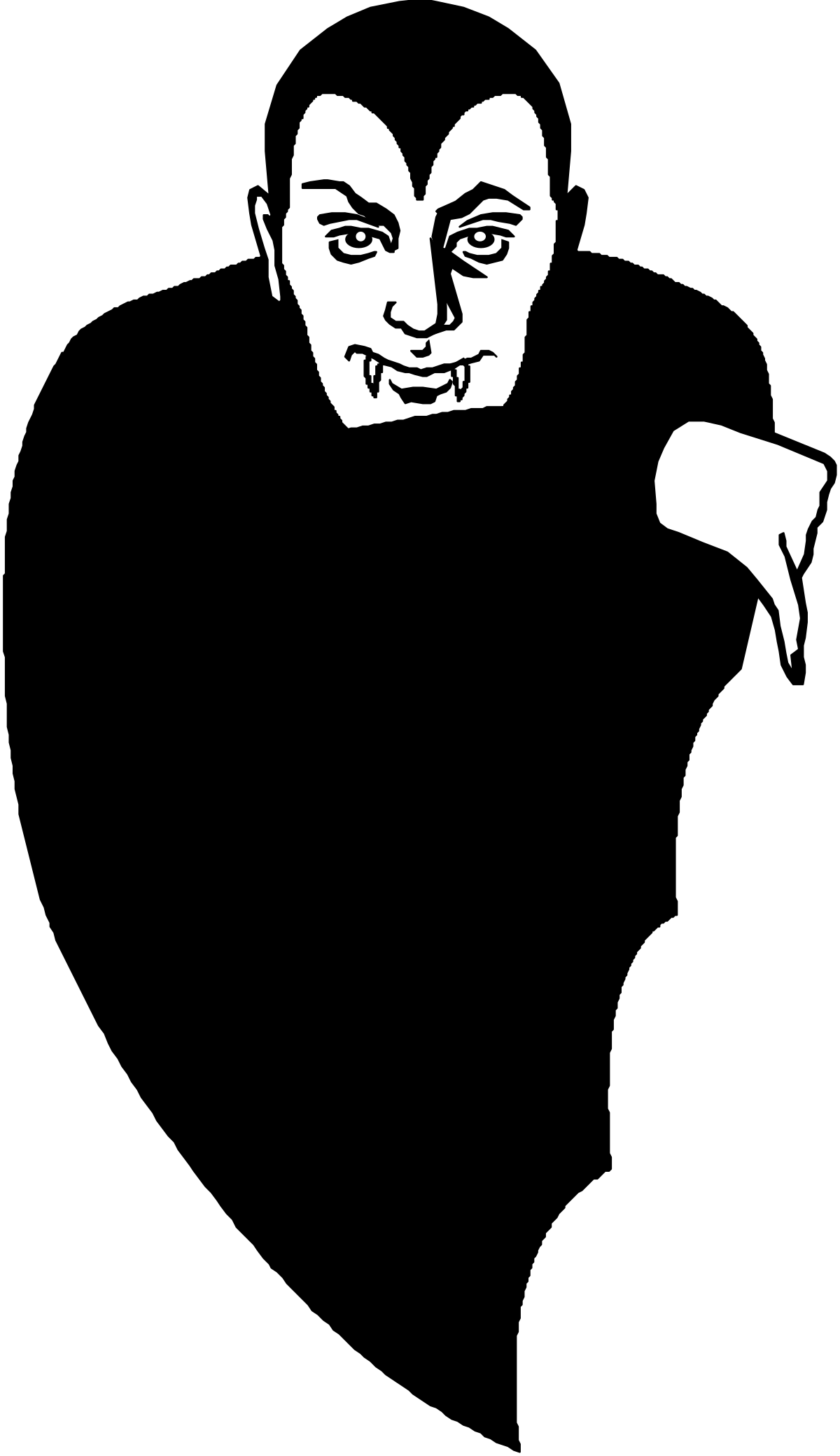 a black and white image of a man with a face clip art png transparent Black and White Man Face Clipart for Creative Projects