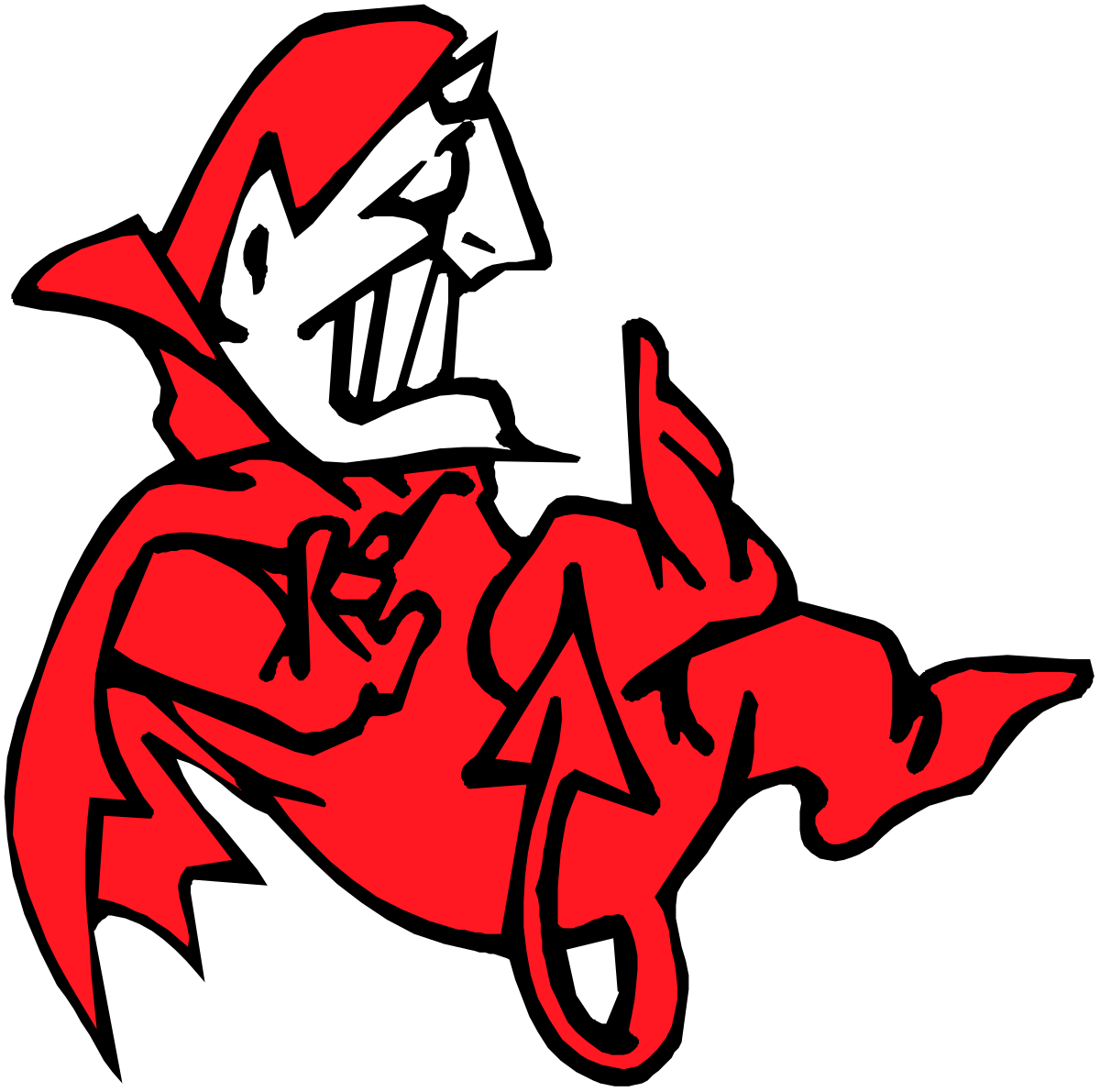 a red and black image of a man in a red hoodie clip art png transparent Red Hoodie Man Clipart for Dynamic Visuals