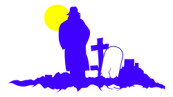 Silhouette of a Man with Shovel - Versatile Clipart for Gardening Projects