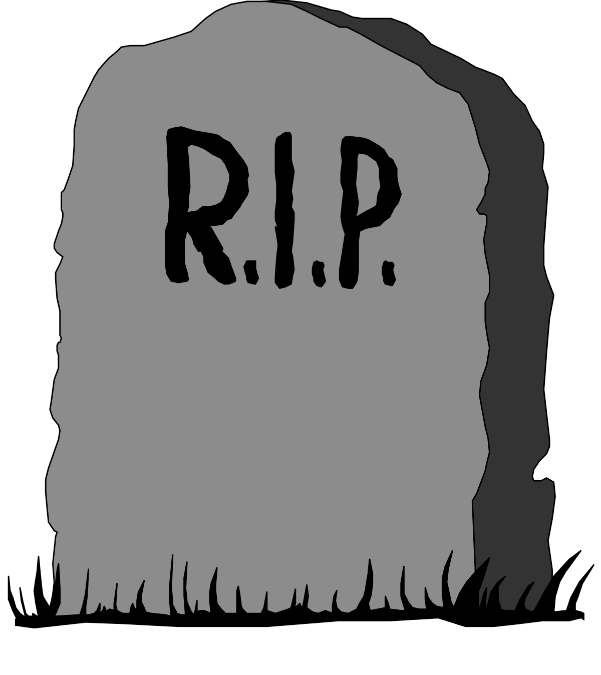 Tombstone Clipart with RIP Inscription - Perfect for Halloween and Memorial Designs