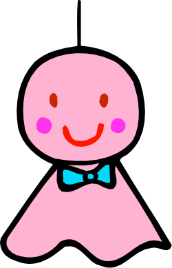 Pink Figure with Bow Tie Clipart for Creative Projects