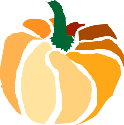 Pumpkin Clipart with Green Stem - Harvest Season Delight