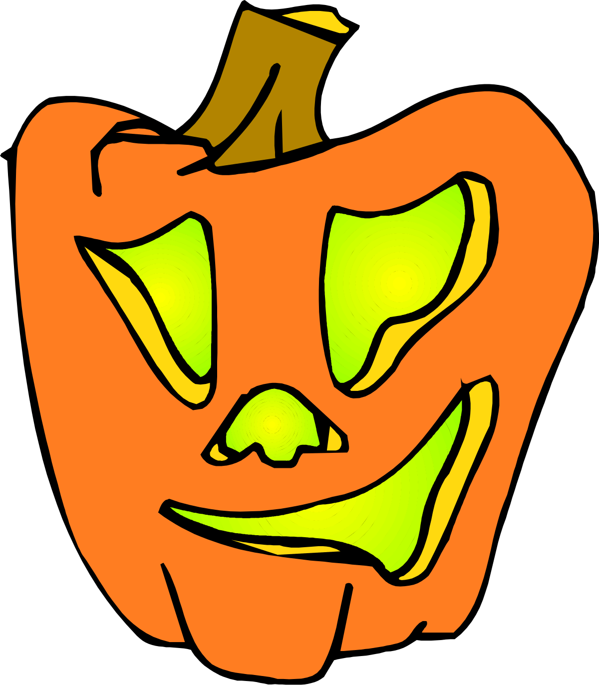 Pumpkin Face Clipart for Halloween Celebrations