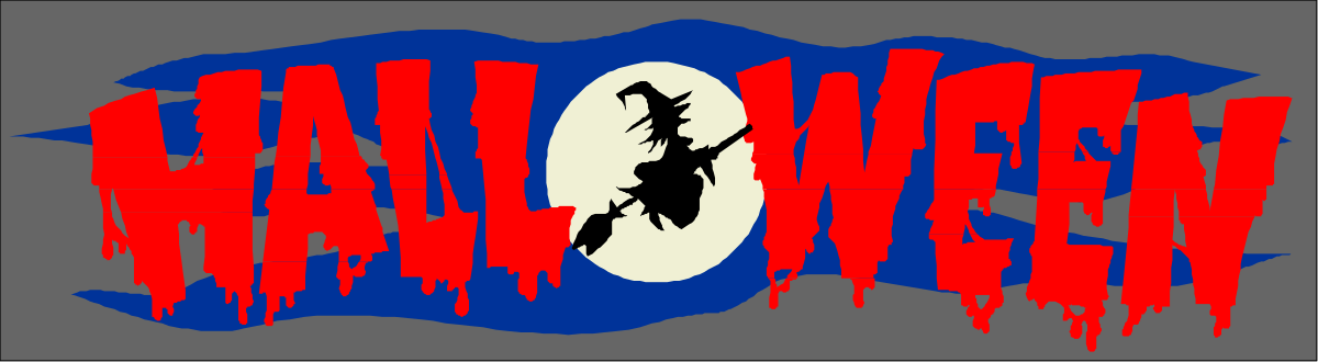a halloween party with a witch flying over the moon clip art png transparent Halloween Party Clipart: Witch Flying Over the Moon