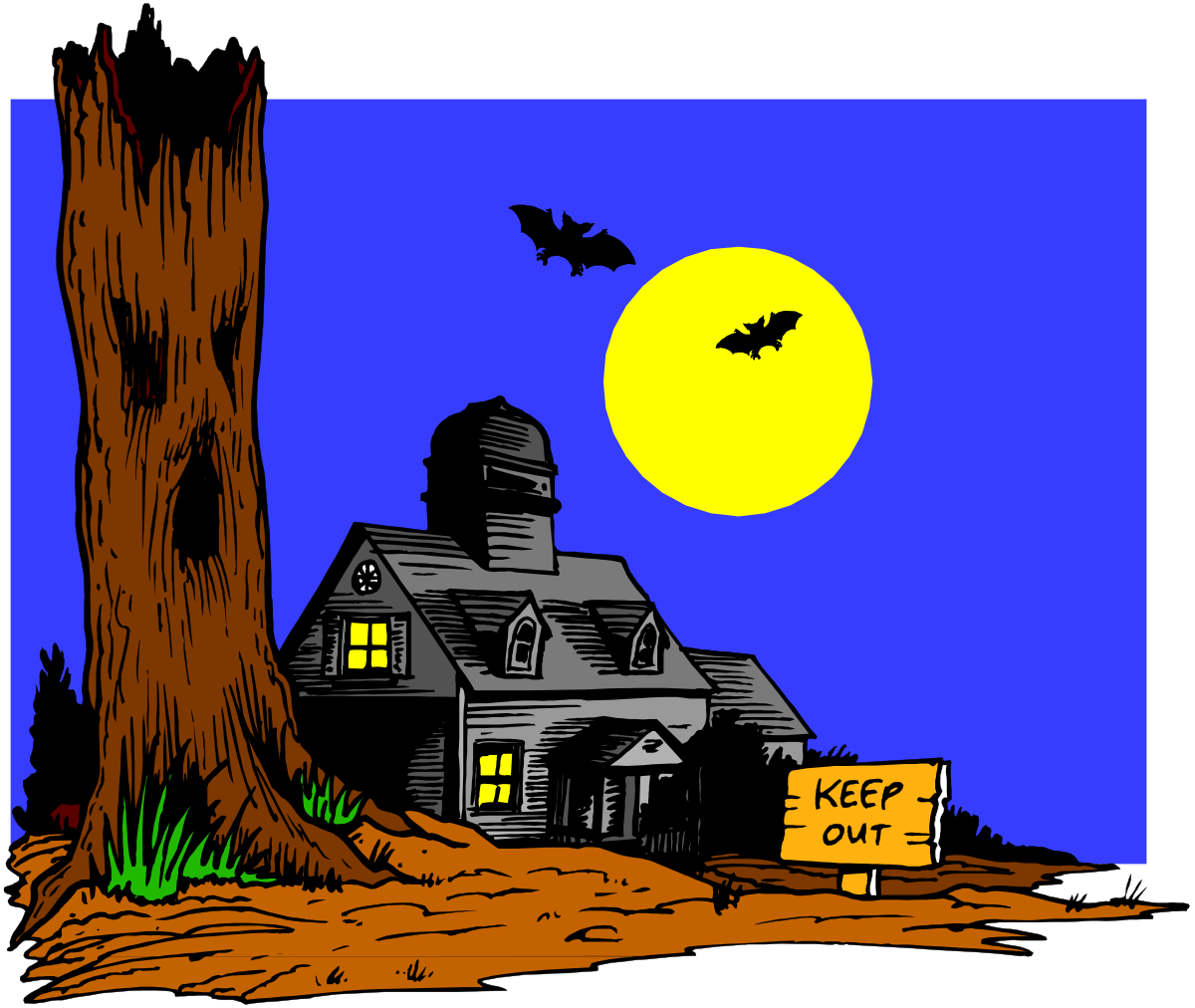 House with Front Sign Clipart - Perfect for Real Estate and Marketing