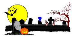 Halloween Pumpkin and Ghost Clipart: Spooky Scene for Your Projects