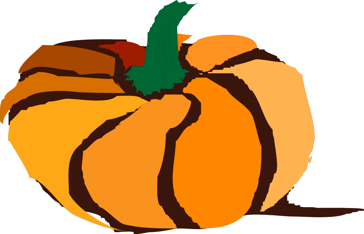 Pumpkin Clipart with Green Stem - Perfect for Autumn Designs