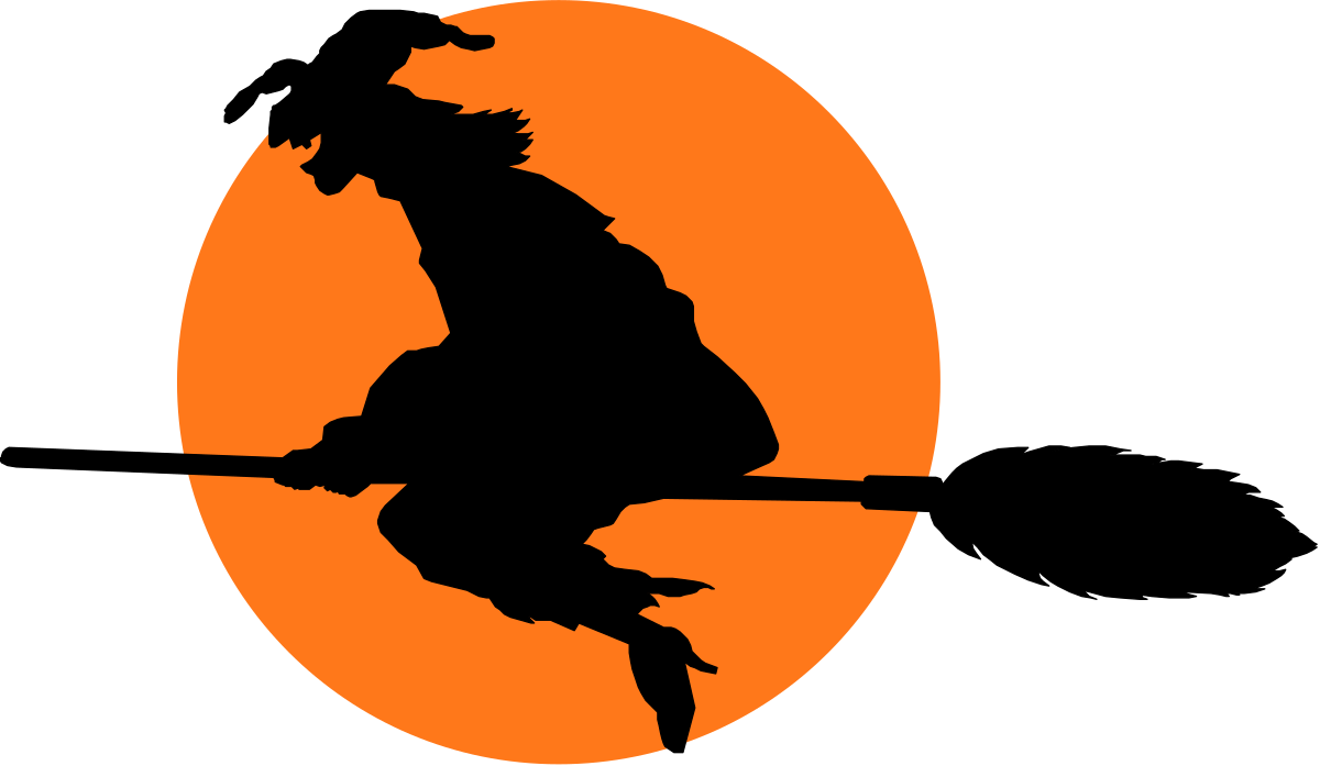 a silhouette of a witch flying through the air clip art png transparent Witch Silhouette Flying Through the Air - Enchanting Clipart Collection