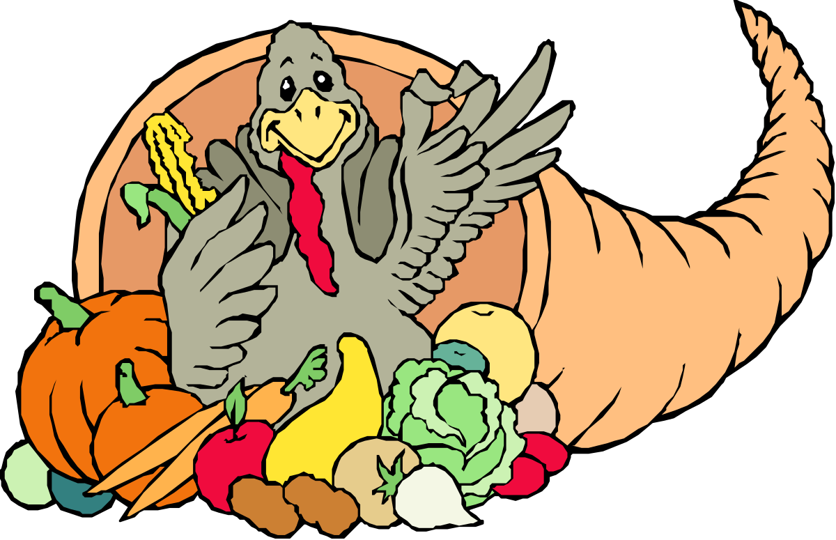 Turkey Feast with Fresh Vegetables Clipart