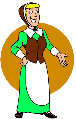 Cartoon Character in Green Dress Clipart for Fun Designs